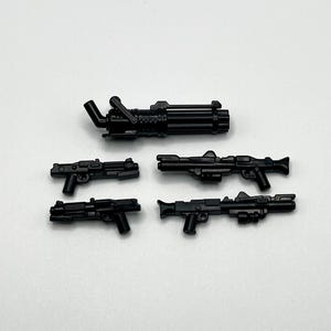 Star Wars Clone Blasters, Rifles, and Minigun (Custom LEGO® Compatible Weapons)
