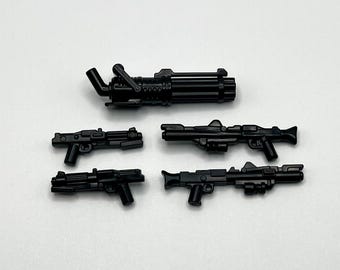 Star Wars Clone Blasters, Rifles, and Minigun (Custom LEGO® Compatible Weapons)