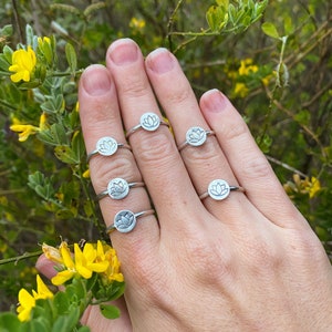 Lotus Flower Ring Handmade with Sterling Silver | July Birth Flower Lotus Stacking Ring