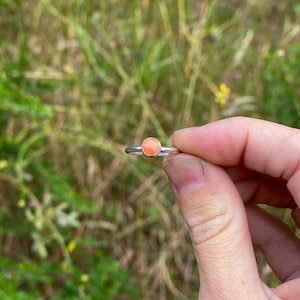Orange Spiny Oyster Shell Ring Size 7.5