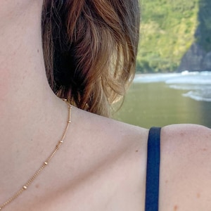 Gold Satellite Chain Necklace