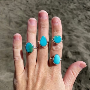 Turquoise Rings all Sterling Silver (Pick + Size)