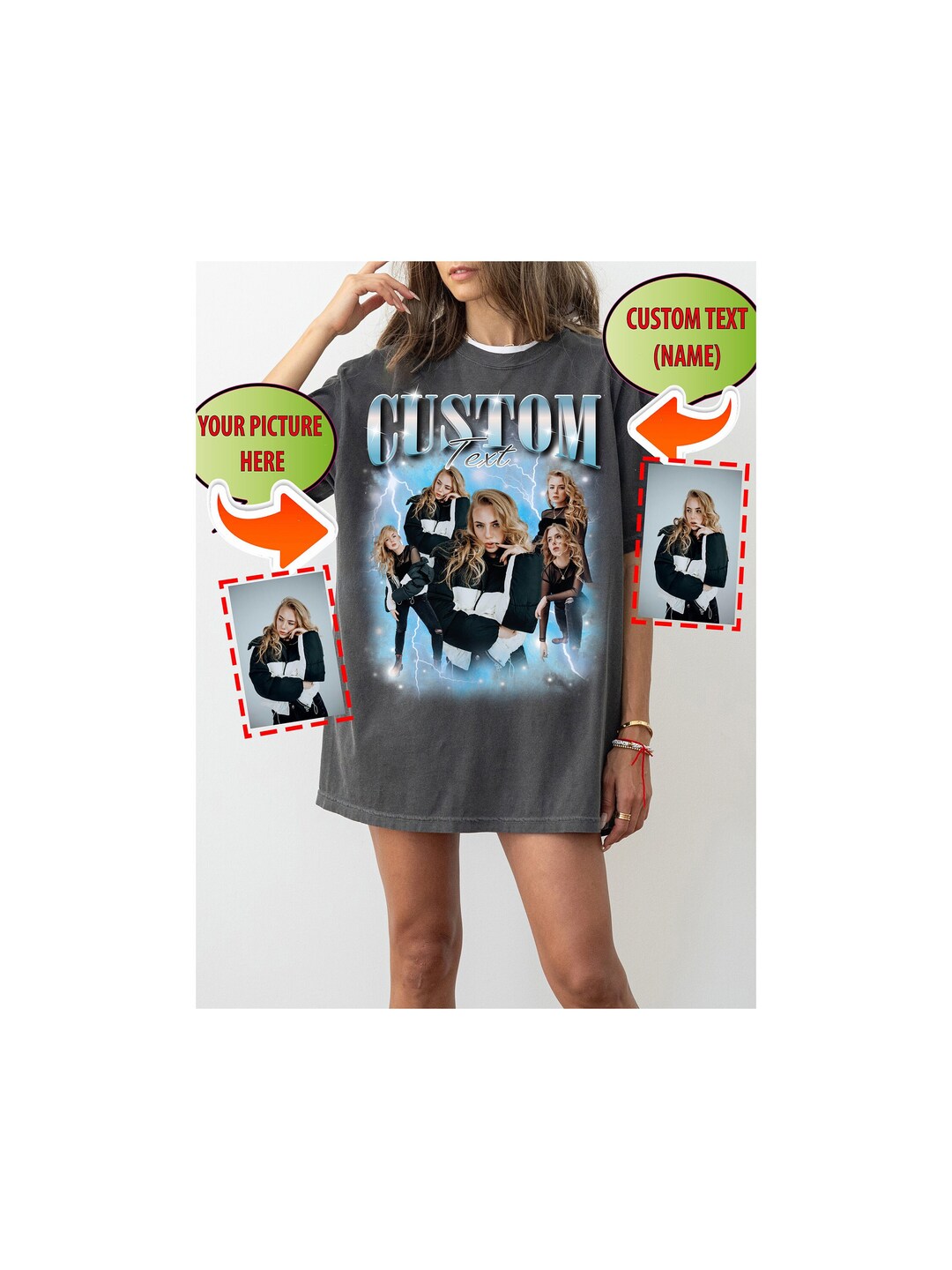 Custom Designed Shirt, Screenprint Tshirt, Plus Size, Add Your Text ...