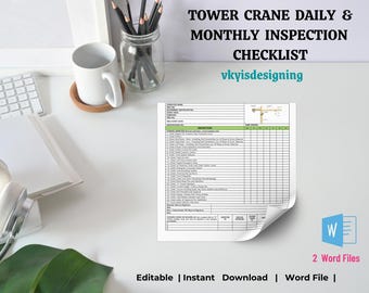 Tower Crane Inspection Checklist: Safety & Compliance Form (Printable CE Inspection)