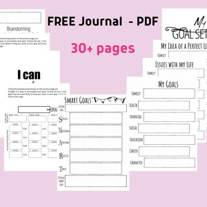 Pu&ograve; includere: Un diario di impostazione degli obiettivi stampabile in bianco e nero con oltre 30 pagine. Il diario include sezioni per il brainstorming, gli obiettivi SMART e un albero di impostazione degli obiettivi. Il diario &egrave; scaricabile gratuitamente in formato PDF.