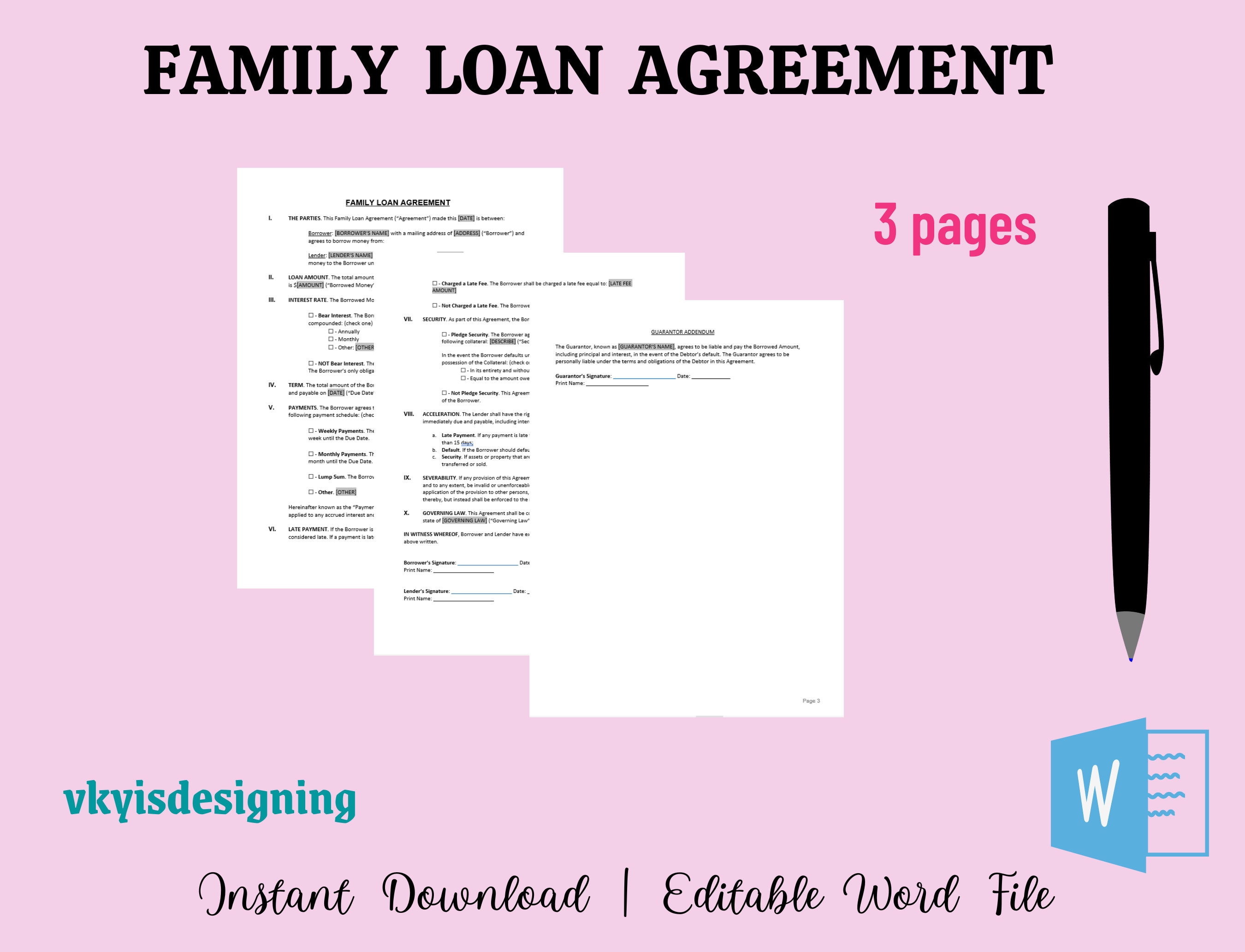 family-loan-agreement-loan-guarantee-i-owe-you-cousin-loan-contract