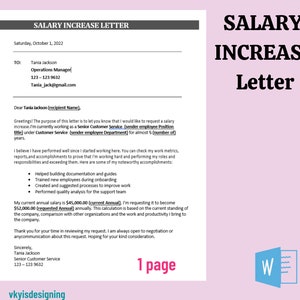Briefsjabloon salarisverhoging: HR-medewerkerverzoek (bewerkbaar woord)