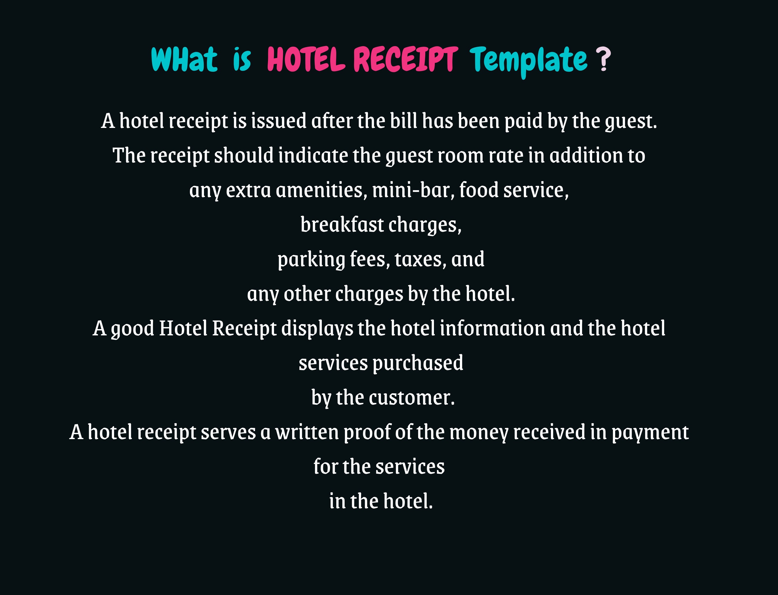 Motel 6 Receipt Template