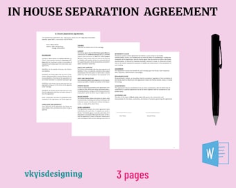 Acuerdo de Separación Interno: Formato Legal Editable (Word)