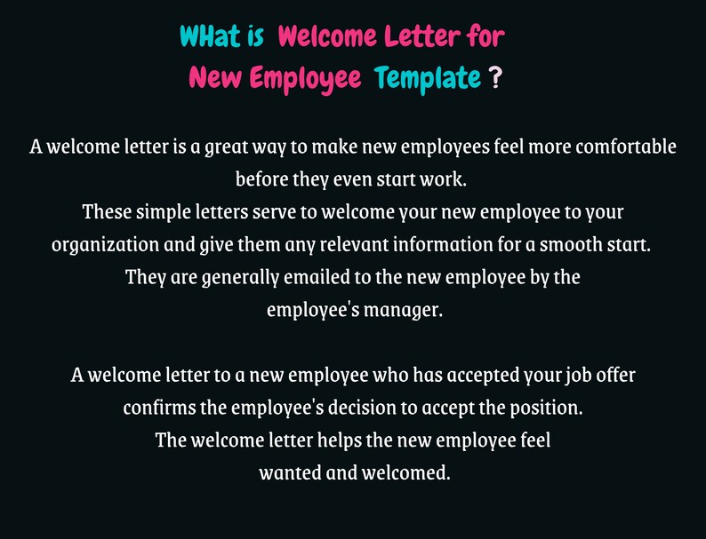 Buy Welcome Letter New Employee, New Staff Welcoming, New Staff, HR ...
