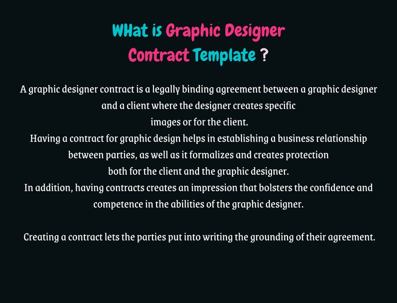 Graphic Designer Contract Client Contract Designer Etsy