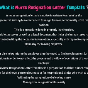 Nurse Resignation Letter Nurse Job Leave Job Quit New Job Offer Leaving Hospital Health Professional Health Care Provider image 4
