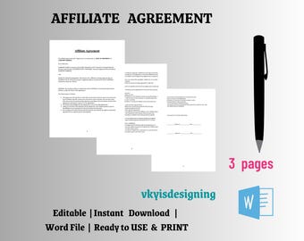 Affiliate Agreement Template: Marketing Contract (MS Word)