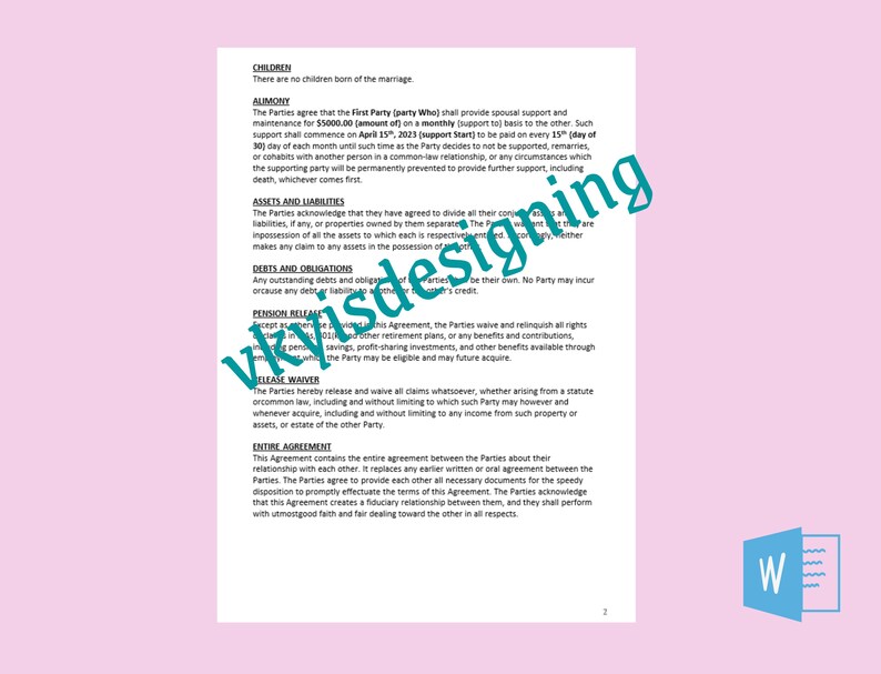 In house separation agreement parents agreement marriage separated