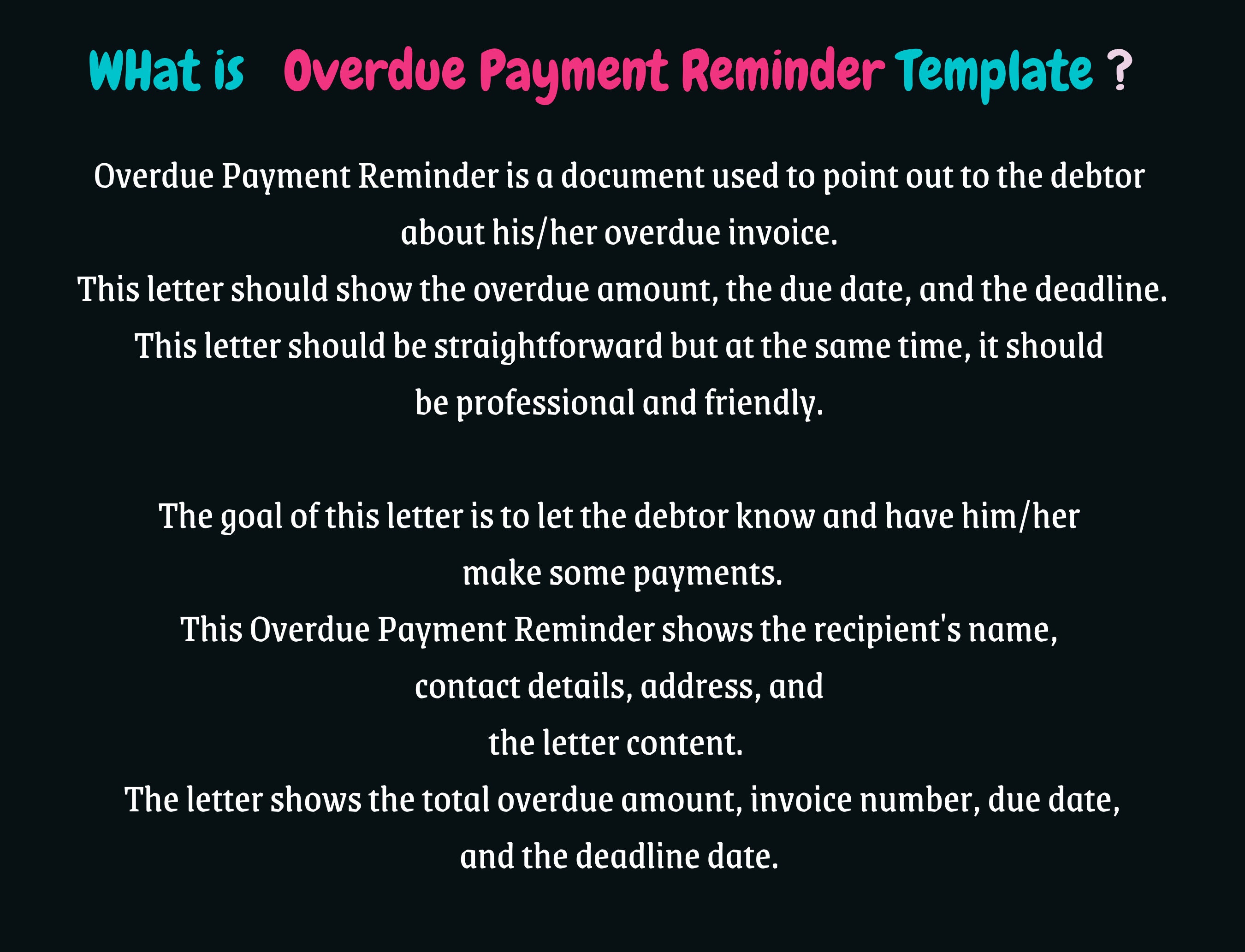 Overdue Payment Letter Template: Debt Collection Reminder (digital ...