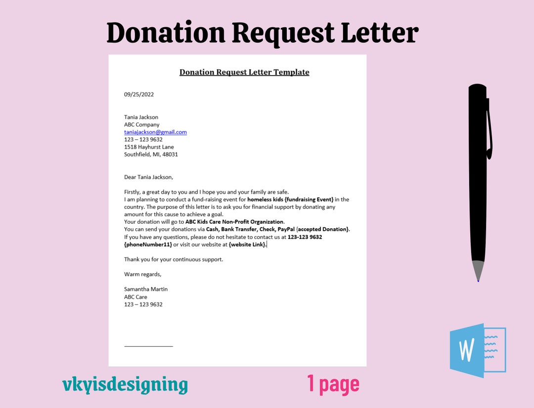 Sponsorship Letter