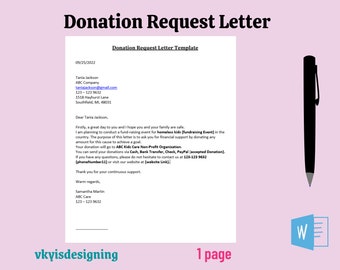 Carta de solicitud de donación * Carta de patrocinio * Carta de donación - Carta de recaudación de fondos, solicitud de dinero, carta de financiación, carta de solicitud de donante, Word
