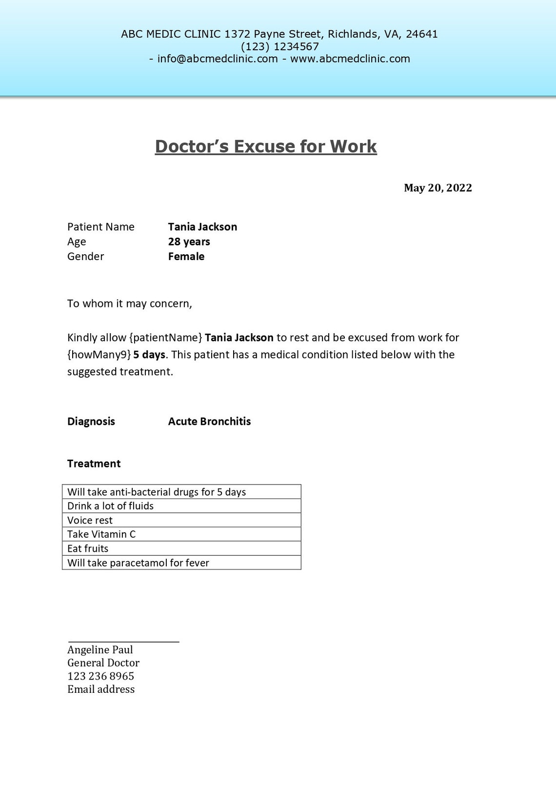 Medical Excuse for School * Excuse Form * Medical Form - Doctor Note ...