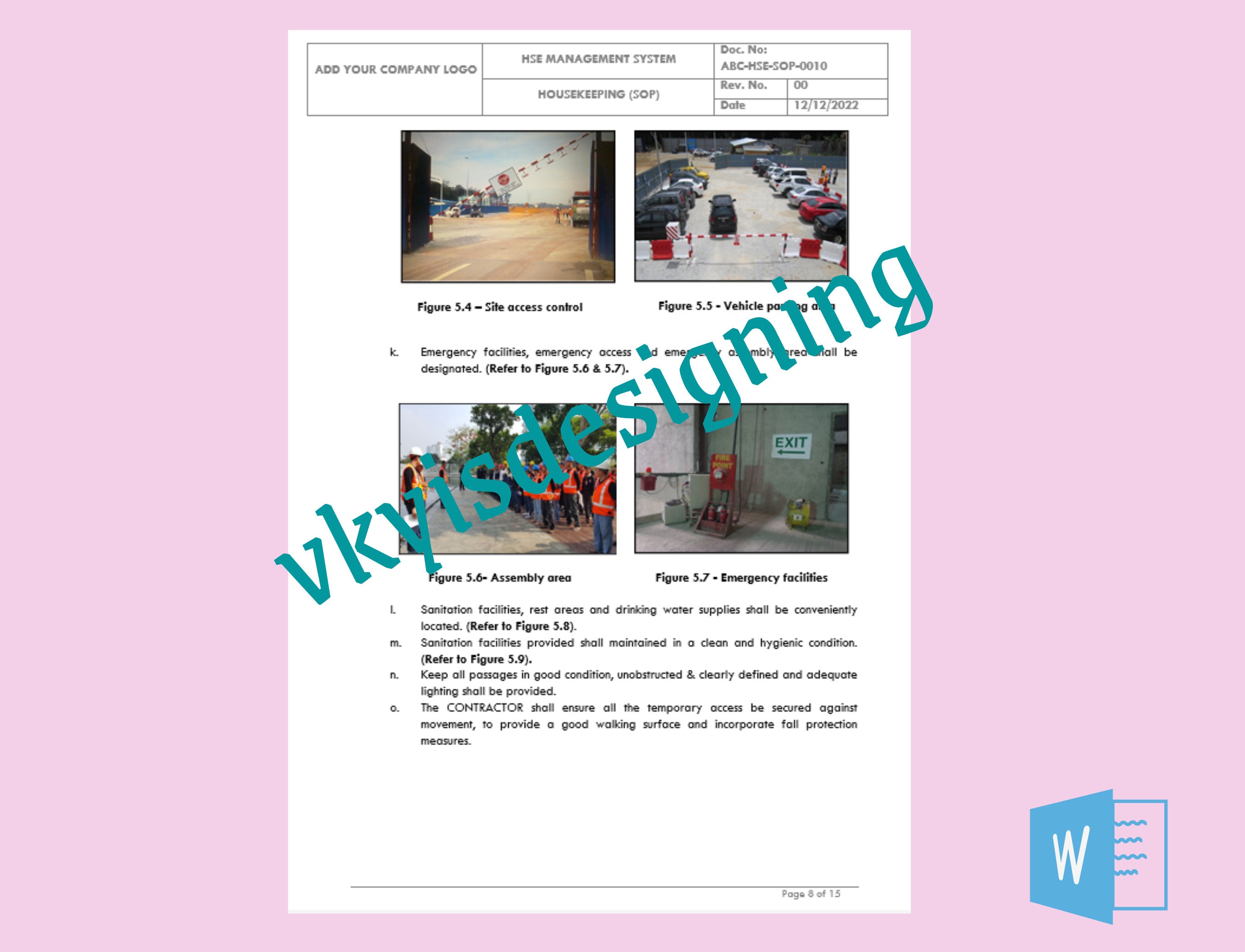 Housekeeping SOP, Site Housekeeping, Construction Cleaness, Health