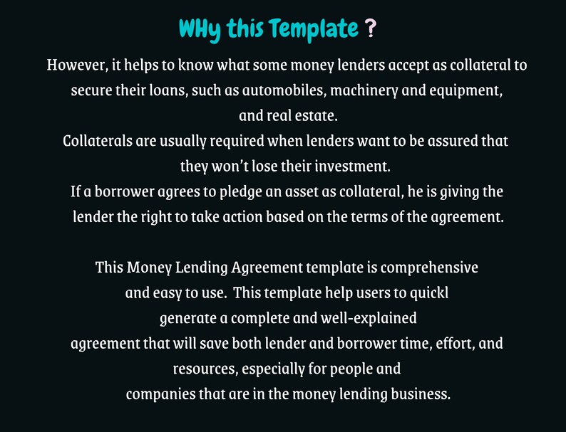 Money Lending Agreement * Money Borrow * Money Lender - Money Borrower * Loan Contract * Finance Contract * Bank Lender - Business Borrower