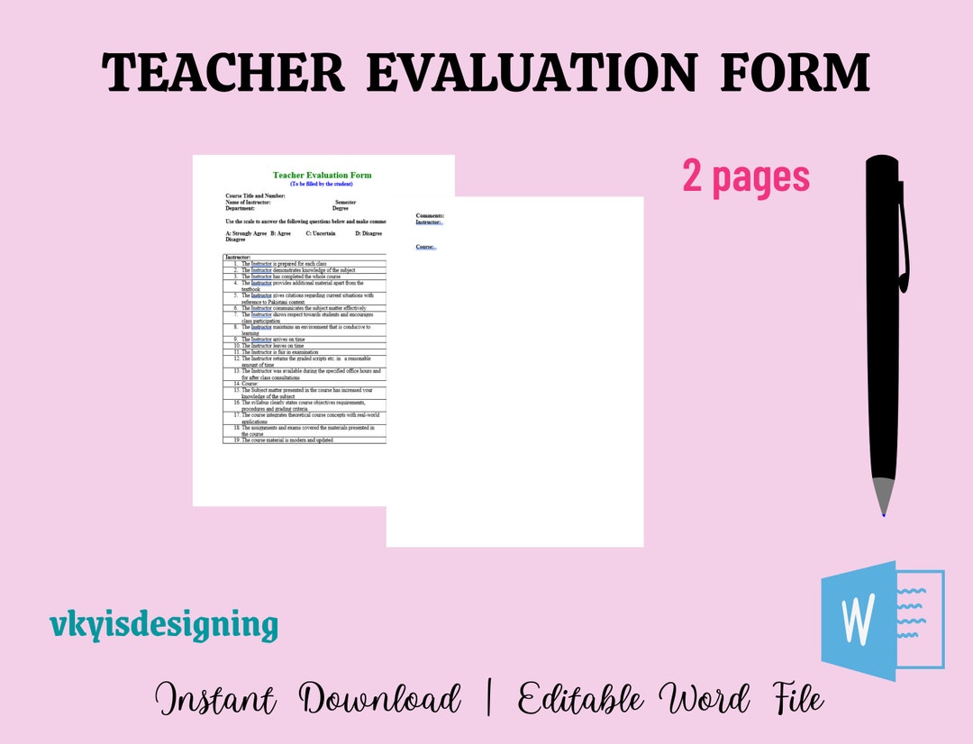 Teacher Evaluation Form Performing Form HR Form School Teacher teacher-evaluation-form-performing-form-hr-form-school-teacher