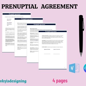 Prenuptial Agreement, Detail Prenup, Pre Marital Contract, Marriage Prenup, Nuptial Agreement, Marriage Contract, Asset Separation, Divorce