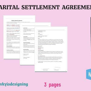 Acuerdo de divorcio, acuerdo de separación, acuerdo matrimonial, separación matrimonial - divorcio legal, divorcio legal, carta de los padres, formulario de abogado