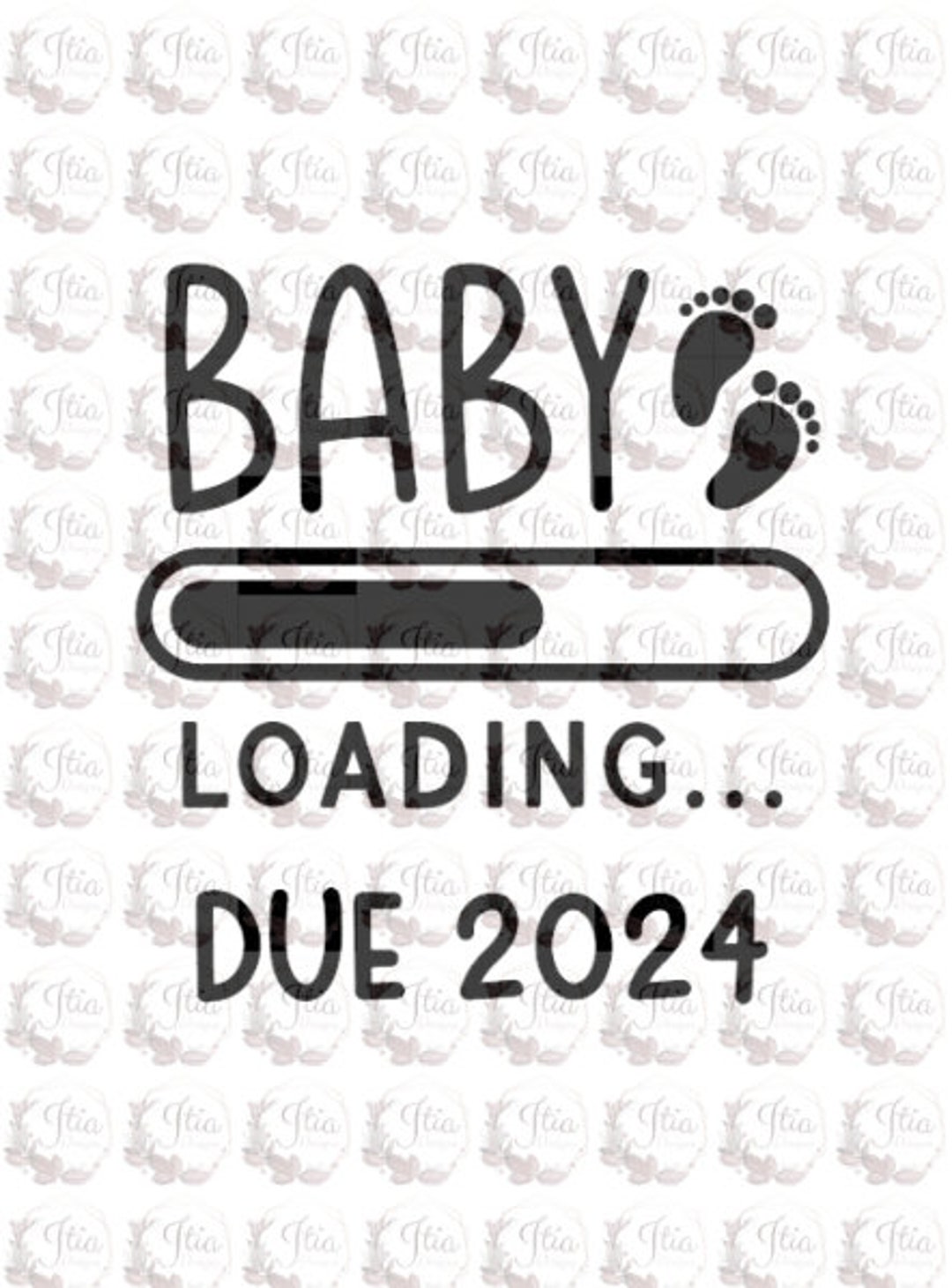 SVG Baby Announcement Baby Loading Due 2024 Etsy