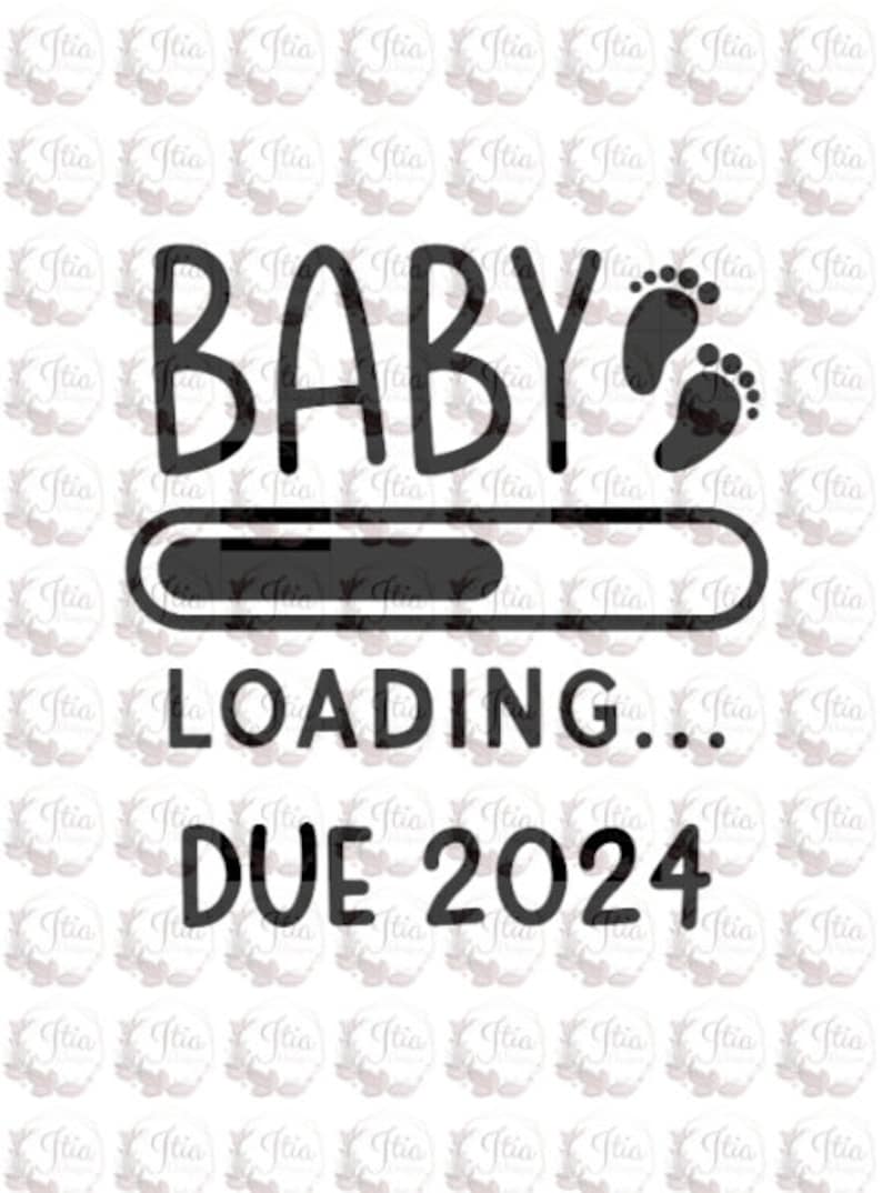 SVG Baby Announcement Baby Loading Due 2024 Etsy