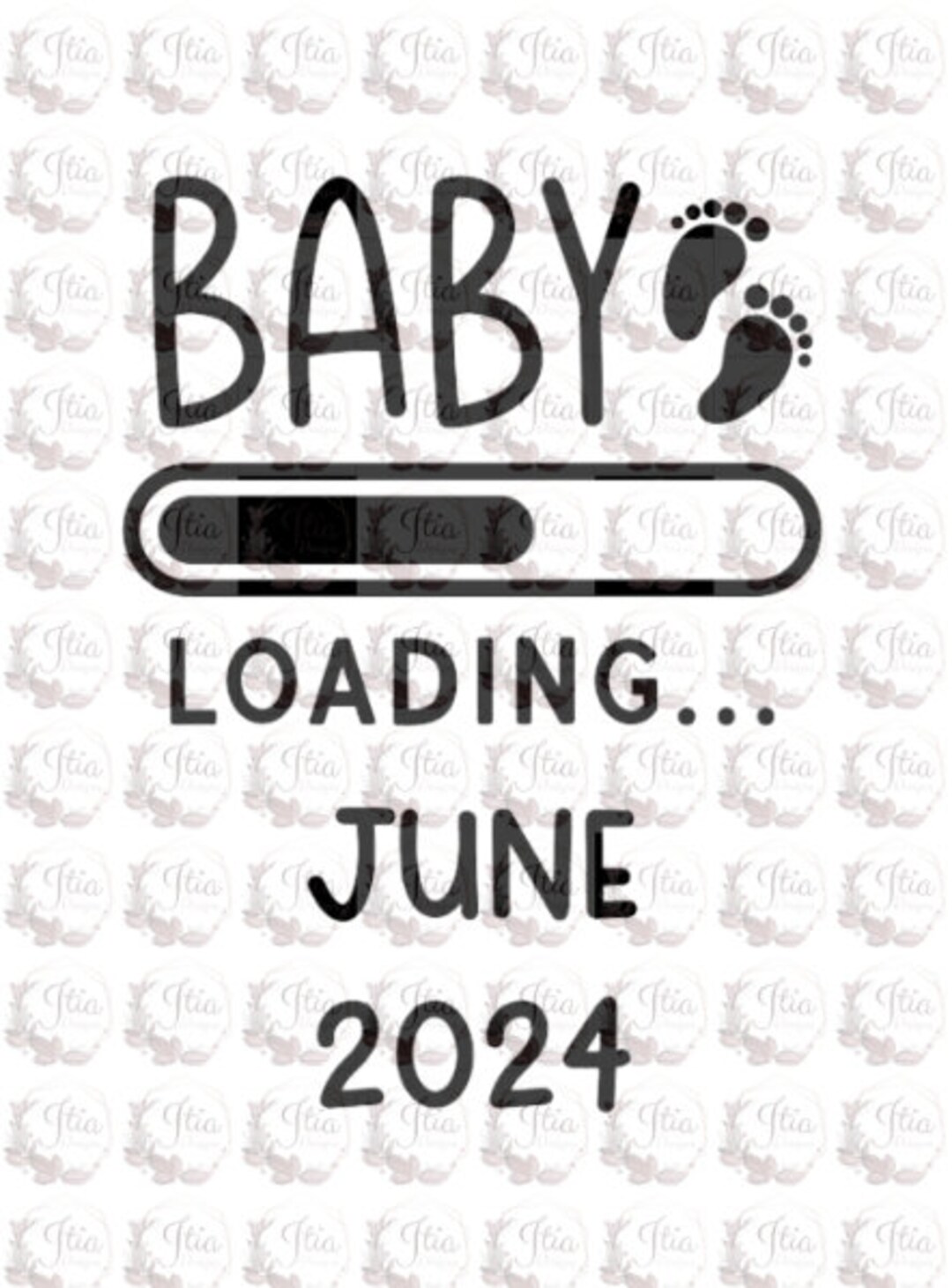 SVG Baby Announcement Baby Loading Due June 2025 Etsy