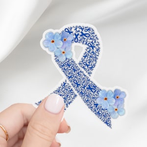 Forget-Me-Not Dementia Sticker for Dementia Awareness Sticker Gift for Dementia Mom Sticker I Wear Purple for My Grandma Sticker Phone Case