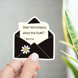 Narcolepsy Awareness Sticker Gift for Narcoleptics Support Sticker Black Awareness Ribbon Sticker for Laptop Sleep Disorder Sticker Vinyl