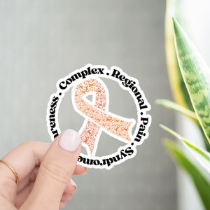 CRPS Sticker for Complex Regional Pain Syndrome Awareness Gift Sticker CRPS Awareness Month Orange Ribbon Sticker for Warrior Sticker Fight