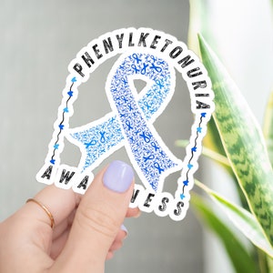 PKU Awareness Sticker for Awareness Walk PKU Shirt Phenylketonuria Awareness Shirt PKU Rare Disease Sticker for Phenylketoniria Phone Case