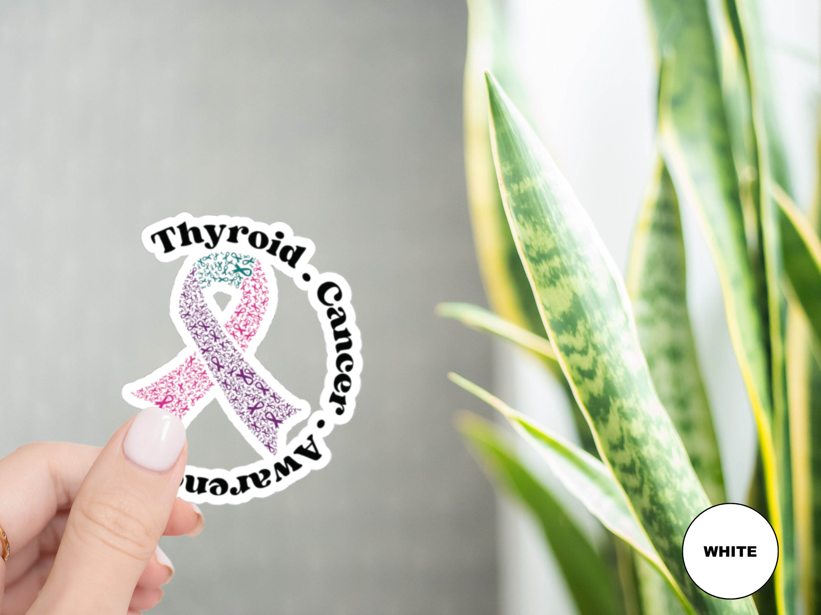 Thyroid Sticker Rwalistic Thyroid Cancer Awareness Sticker Thyroid Cancer Sticker for Thyroid ...