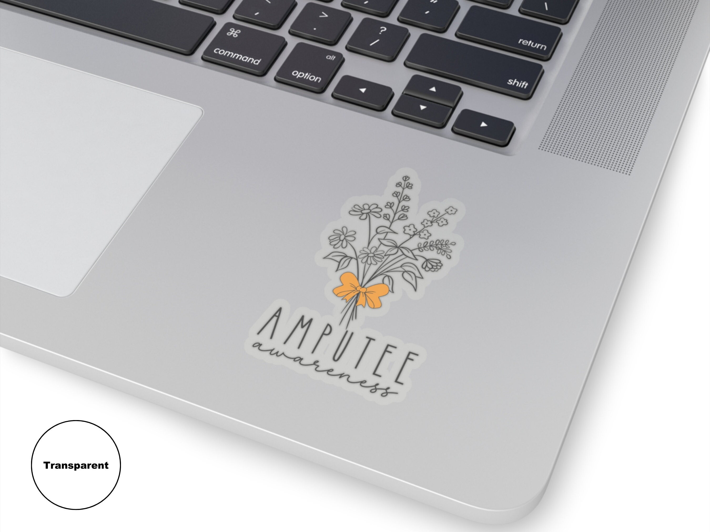 Wildflower Amputee Sticker for Amputee Awareness Sticker Orange Ribbon ...
