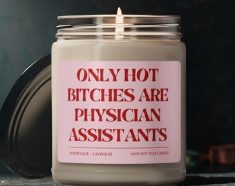 Physician Assistant Candle Funny Future PA Gift Badass Doctor Present Graduate Candle Doctor Funny Unique Gift  For Medical Students Soy