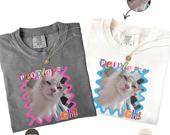 Custom Pet Photo Cat Shirt Cat Lady Gift Introvert Humor T Shirt Funny Kitten Mom Gift Comfort Colors Meme Tee Personalized Keepsake Y2K