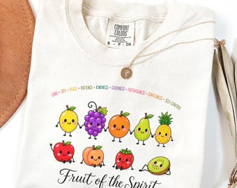 Fruit of the Spirit Shirt Christian Youth Group Tee Galatians 5 22 23 Shirt Bible Verse T shirt Sunday School Teacher Gift Faith Based Shirt