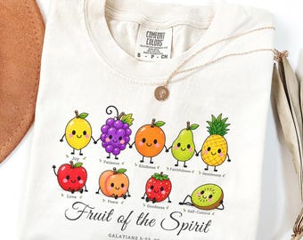 Fruit of the Spirit Shirt Christian Youth Group Tee Galatians 5 22 23 Shirt Bible Verse T shirt Sunday School Teacher Gift Faith Based Shirt