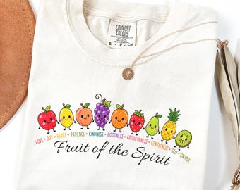 Fruit of the Spirit Shirt Christian Youth Group Tee Galatians 5 22 23 Shirt Bible Verse T shirt Sunday School Teacher Gift Faith Based Shirt