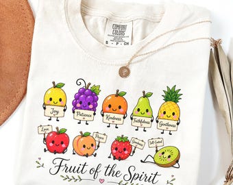 Fruit of the Spirit Shirt Christian Youth Group Tee Galatians 5 22 23 Shirt Bible Verse T shirt Sunday School Teacher Gift Faith Based Shirt