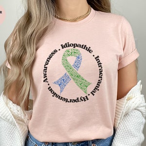 IIH Awareness Shirt IIH Shirt CUSTOM Awareness Ribbon Shirt Idiopathic Intracranial Hypertension  Warrior Tshirt Pseudotumor Cerebri Shirt