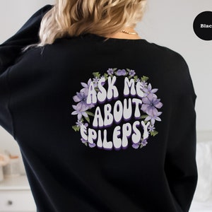 Epilepsy Awareness Sweatshirt for Epilepsy Mom Shirt for Epilepsy Warrior Motivational Gift Neurodiversity T-Shirt Purple Ribbon Shirt Gift
