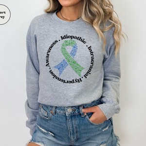 IIH Awareness Sweatshirt IIH Shirt CUSTOM Awareness Ribbon Shirt Idiopathic Intracranial Hypertension Warrior Tshirt Pseudotumor Cerebri Tee