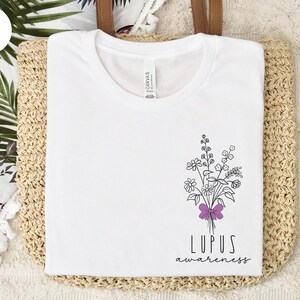 Lupus Awareness Shirt for Systemic Lupus Erythematosus Warrior Gift SLE Awareness Sweatshirt Autoimmune Sweater for Lupus Purple Ribbon Tee