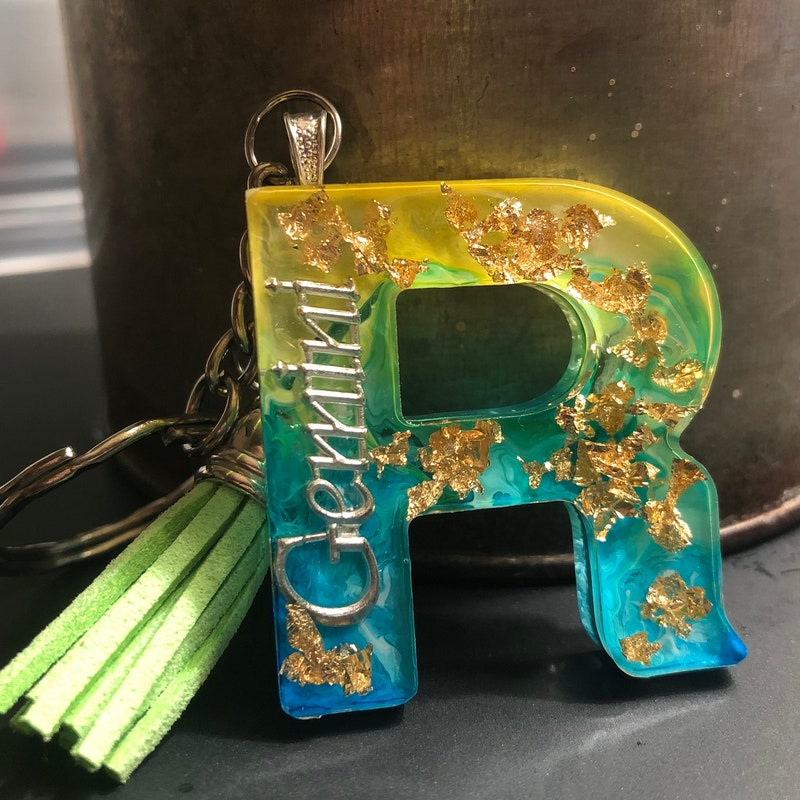Alcohol Ink Keychain - Etsy