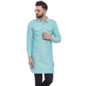 Indian Wedding Party Wear Authentic Cotton Men’s Wear Designer Kurta | Comfortable Summer Wear Outfits Beautiful Tunic Top Clothing For Men