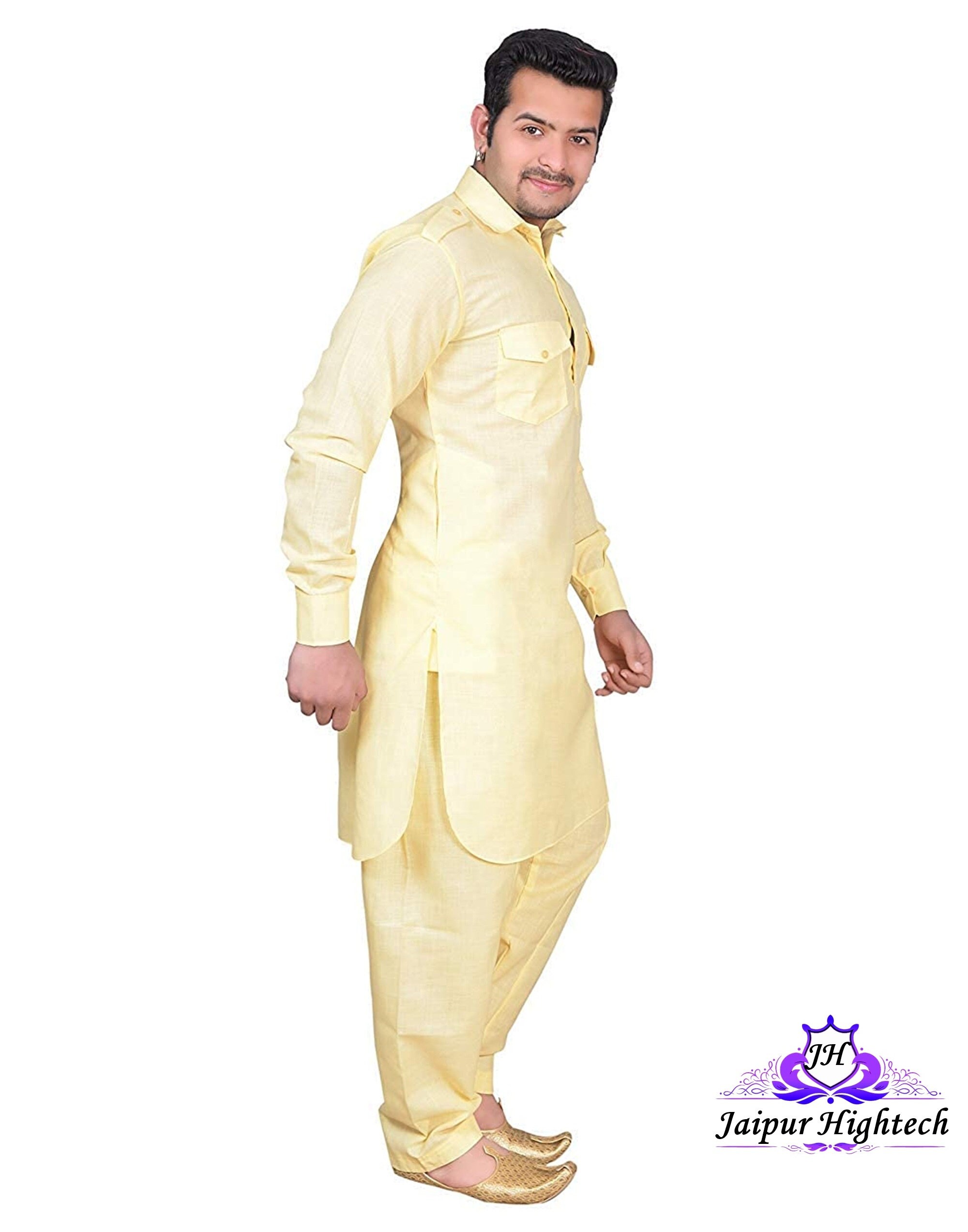 Men s Wear Beautiful Lemon Kurta Pajama for Men Breathable Cotton Indian Custom Outfits Comfortable Nightwear Party Wear Summer Dress Etsy Canada