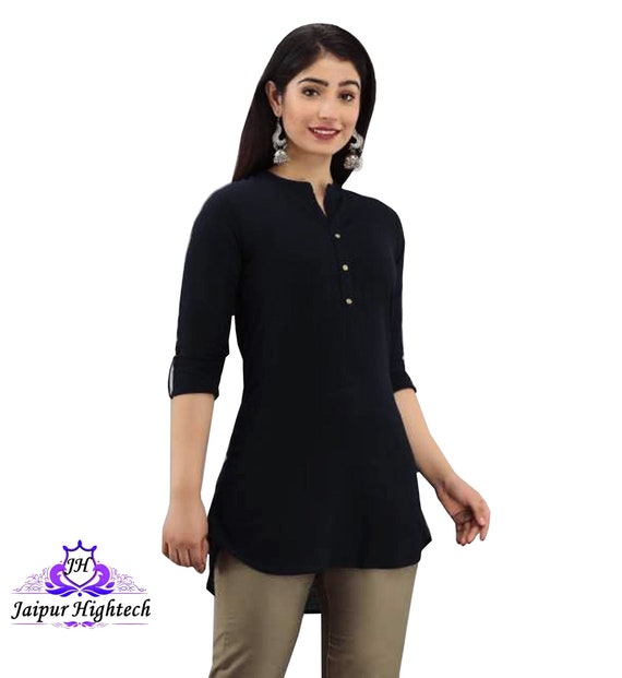 Cotton short kurta for ladies sale